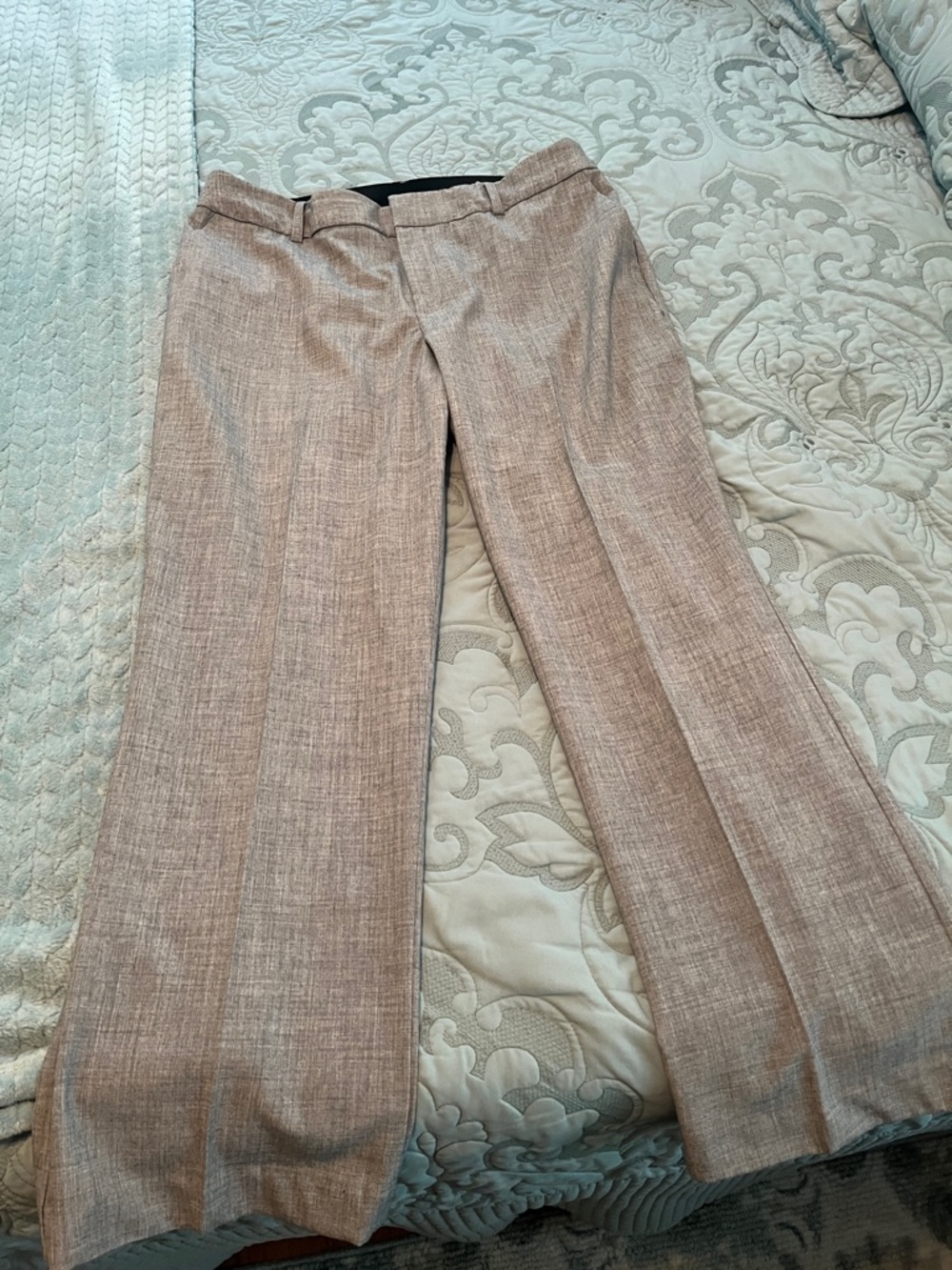 Nine West Women's  Tan Dress Pants - Tailored Flat Front